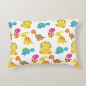 Dinosauriërs, Dinosaurenpatroon, Baby Dino Accent Kussen (Voorkant)