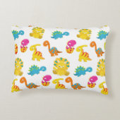 Dinosauriërs, Dinosaurenpatroon, Baby Dino Accent Kussen (Achterkant)