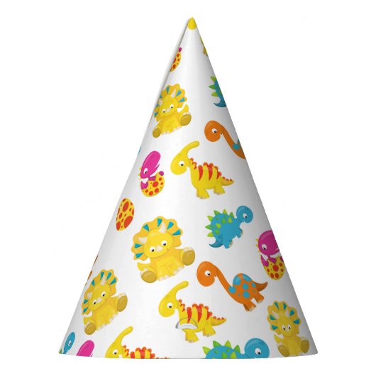 Dinosauriërs, Dinosaurenpatroon, Baby Dino Feesthoedjes (Links)
