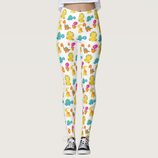 Dinosauriërs, Dinosaurenpatroon, Baby Dino Leggings (Voorkant)