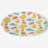 Dinosauriërs, Dinosaurenpatroon, Baby Dino Papieren Bordje (Gekanteld)