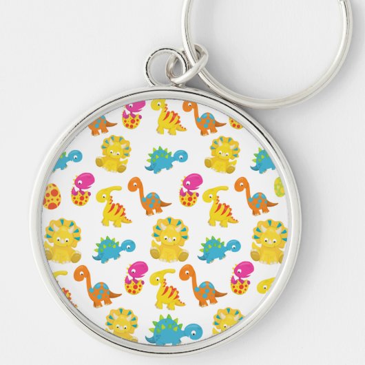 Dinosauriërs, Dinosaurenpatroon, Baby Dino Sleutelhanger (Voorkant)