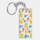 Dinosauriërs, Dinosaurenpatroon, Baby Dino Sleutelhanger (Voorkant Links)