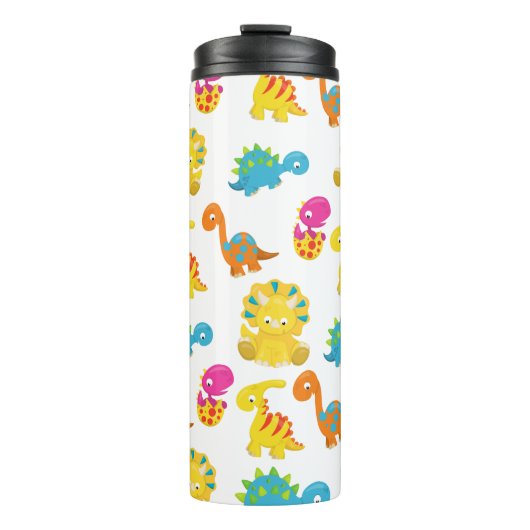 Dinosauriërs, Dinosaurenpatroon, Baby Dino Thermosbeker (Voorkant)