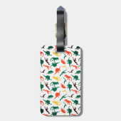 Dinosauriërs gepersonaliseerd bagagelabel (Achterkant verticaal)