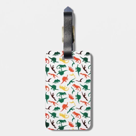 Dinosauriërs gepersonaliseerd bagagelabel (Achterkant verticaal)