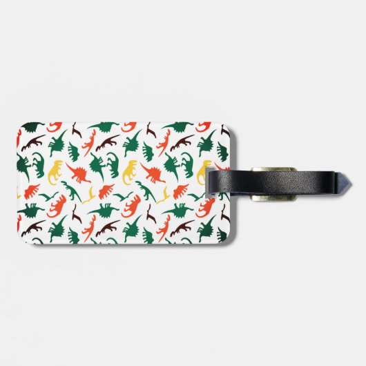 Dinosauriërs gepersonaliseerd bagagelabel (Achterkant horizontaal)