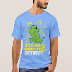 Dinosauriërs Gold Ribbon Laten we kinderkanker mak T-shirt