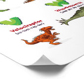 Dinosauriërs grafiek poster (Hoek)