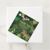 Dinosauriërs: Groene dank jullie verjaardag Bedankjes Labels (In situ)