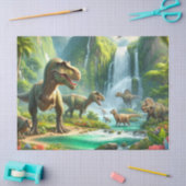 Dinosauriërs in Jungle Kid's Tissuepapier (Craft)