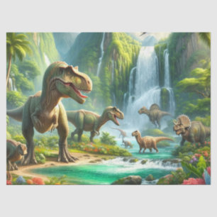 Dinosauriërs in Jungle Kid's Tissuepapier