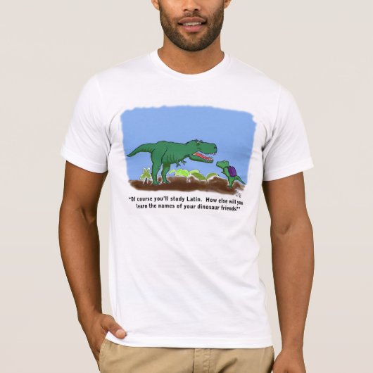 Dinosauriërs kennen Latijn T-shirt (Voorkant)