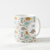 Dinosauriërs Kinderen Boho Dinosaurus Aangepaste N Koffiemok (Voorkant rechts)