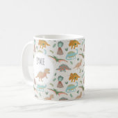 Dinosauriërs Kinderen Boho Dinosaurus Aangepaste N Koffiemok (Voorkant links)