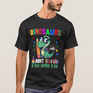 Dinosauriërs Las geen Grappig Boek Liefhebber Jong T-shirt