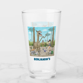 Dinosauriërs ontmoeten de Steentijd Glas