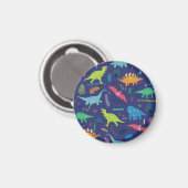Dinosauriërs Palms Tropisch  Patroon Magneet (Voorkant / Achterkant)