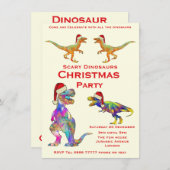 Dinosauriërs Raptor T Rex Scary Kinder kerstfeest (Voorkant / Achterkant)