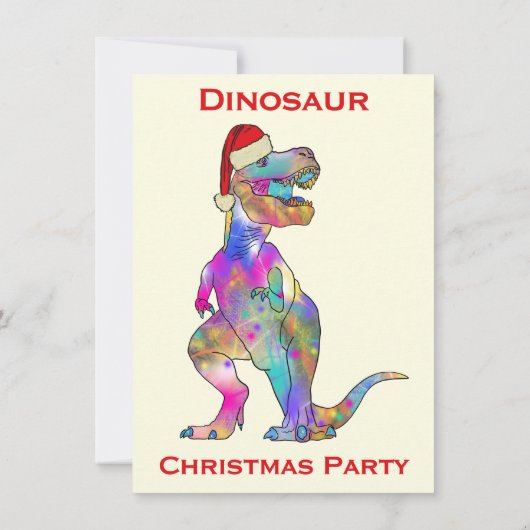 Dinosauriërs Raptor T Rex Scary Kinder kerstfeest (Achterkant)