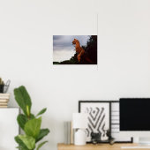 Dinosauriërs roamen nog steeds de aarde poster (Thuiskantoor)