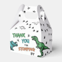 Dinosauriërs Stamp Chomp Brul Verjaardag Bedankt