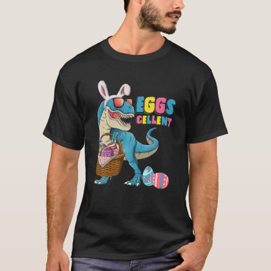 Dinosauriërs T Rex Easter Eggs Cellent Easter Day  T-shirt (Voorkant)