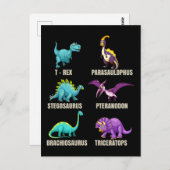 Dinosauriërs Trex Triceratops Dino Fan Briefkaart (Voorkant / Achterkant)