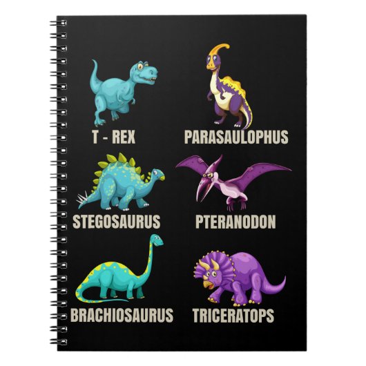 Dinosauriërs Trex Triceratops Dino Fan Notitieboek (Voorkant)