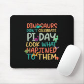 Dinosauriërs vierden Pi-dag niet Funny Math Teache Muismat (Met muis)