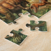 Dinosauriërs Vloer, Trex Vloer, Trex Vloerbedekkin Legpuzzel (Zijkant)