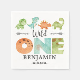 Dinosauriërs Wild Eén eerste verjaardag jurassic Servet