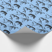 Dinosaurieskeletten! Fun prehistorische dinos-bott Cadeaupapier (Hoek)