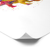 dinosaurio Ankylosaurus silueta en acuarela Poster (Hoek)