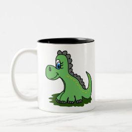 dinosaurio cartoon tweekleurige koffiemok