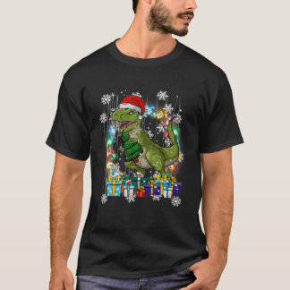 Dinosaurions - lichte kerstfeestdagen t-shirt