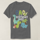 Dinosaurions Theme Birthday Pap van de geboorte jo T-shirt (Design voorkant)