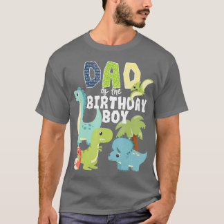 Dinosaurions Theme Birthday Pap van de geboorte jo T-shirt