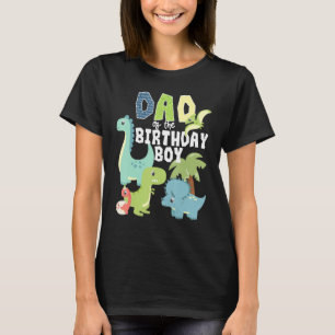 Dinosaurions Theme Birthday Pap van de geboorte jo T-shirt