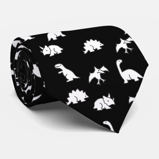 Dinosauripatroon Stropdas (Opgerold)