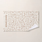 Dinosaurius Jongensnaam Dino Schattig Jungle Boho Bad Handdoek (Handdoek)