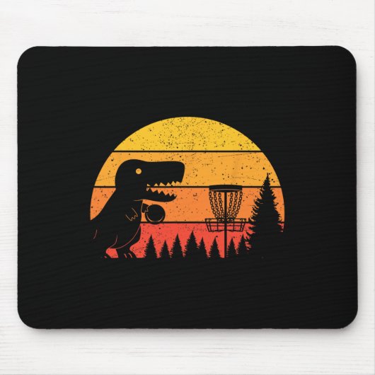 Dinosaurius T-rex Disc Golf Speler Sportliefhebber Muismat (Voorkant)