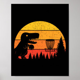 Dinosaurius T-Rex Disc Golf Speler Sportliefhebber Poster