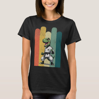 Dinosauriusfans Dapper Karate Trots Moed Kracht T-shirt