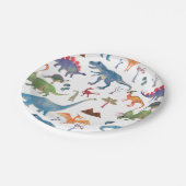 Dinosauriwitpapier Bord | Popobell Prehistorische  (Gekanteld)