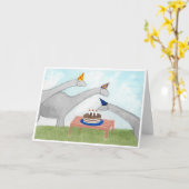 Dinosaurs 3rd Birthday Kaart (Gele Bloem)