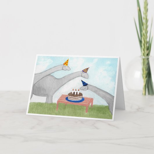 Dinosaurs 3rd Birthday Kaart (Voorkant)