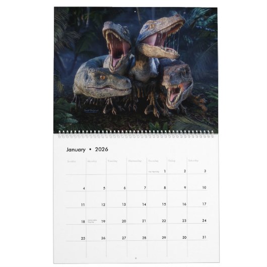 Dinosaurs Agenda 2021 David Penfound Kalender (Jan 2026)