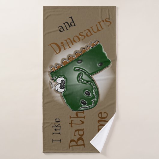 Dinosaurs and Bathtime Badhanddoek (Badhanddoek)