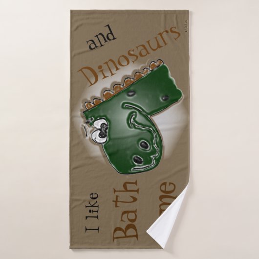 Dinosaurs and Bathtime Badhanddoek (Badhanddoek)